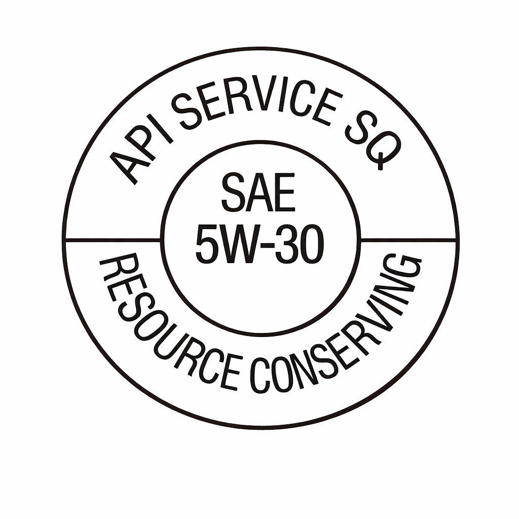 API Service SQ SAE 5W-30 Resource Conserving label